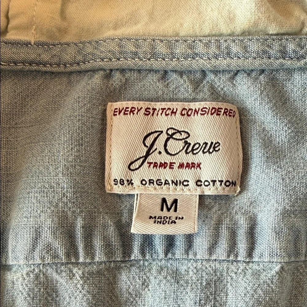 J. Crew Light Blue Hooded Shirt Jacket